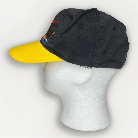 Vintage NASCAR M&M Racing Ernie Irvan 36 Black Yellow Hat Baseball Cap - Picture 5 of 7
